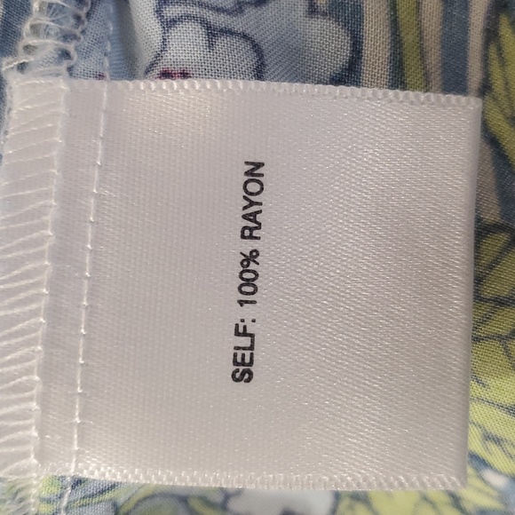 Jane and Delancey Size 1X Blue White Striped Floral Button Down Shirt - Picture 9 of 11